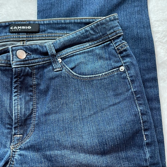 Cambio Jeans dark blue jeans with rhinestone pattern on back pockets size 27 - Picture 4 of 14